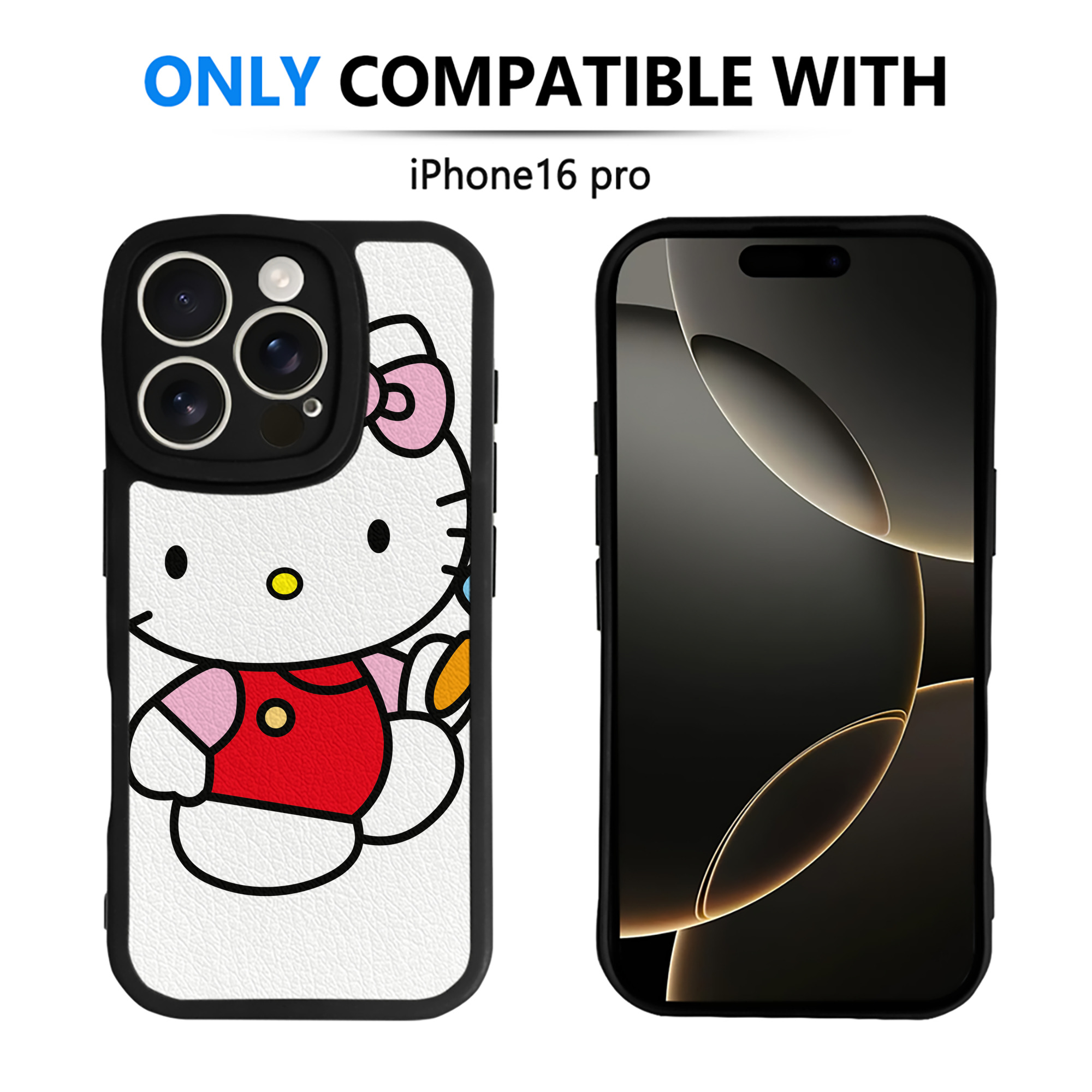 （画像用） Hello Kitty ハローキティ 【iPhone 16シリーズ対応】シリコンスマホケース（レザー調） 材質：シリコン